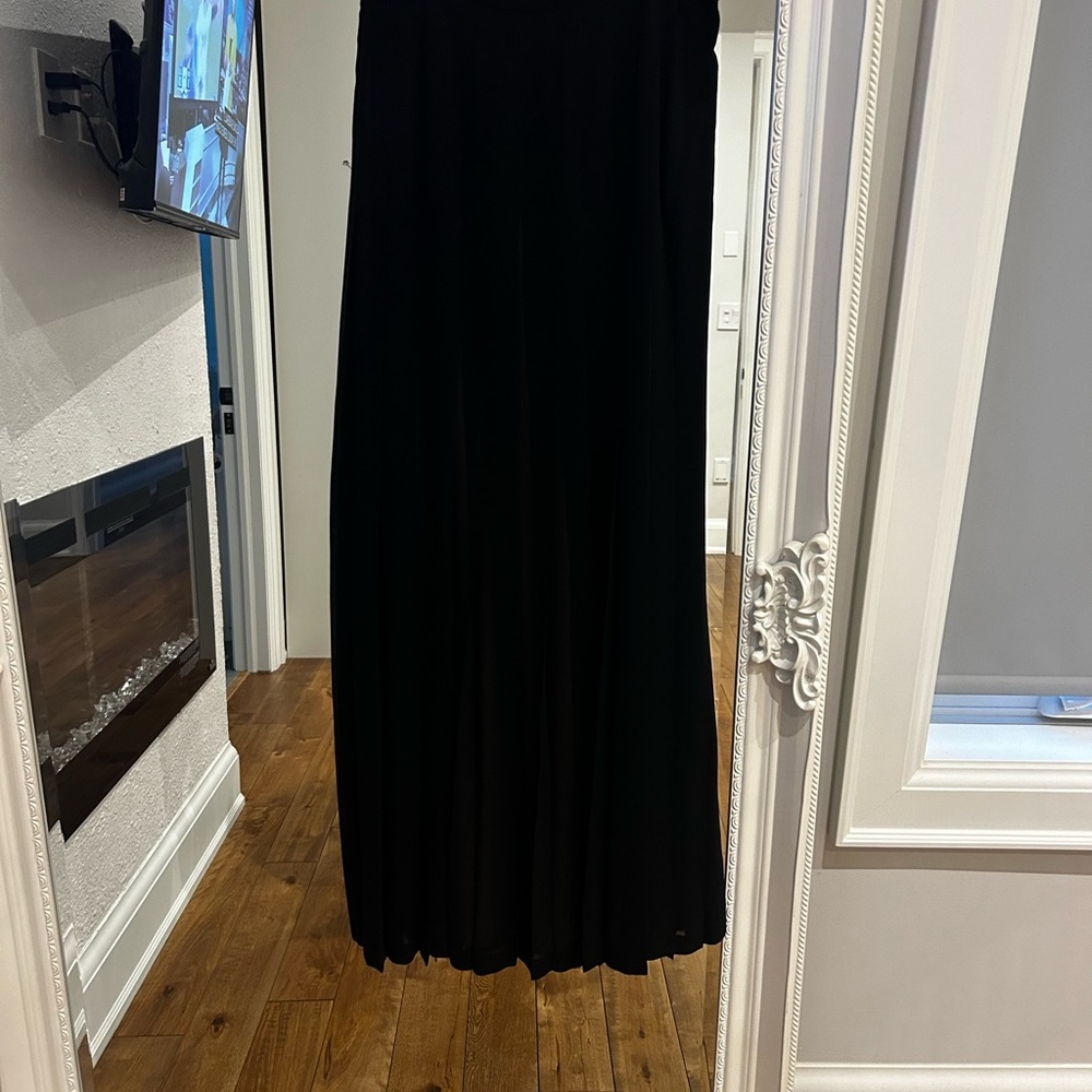 BCBG sheer skirt with nude slip